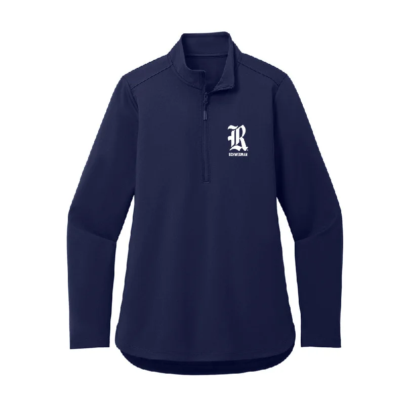 Rice - NCAA Women's Track & Field : Elena Schwegman - Women's Premium Quarter Zip Jacket Jacket Blazer Coat
