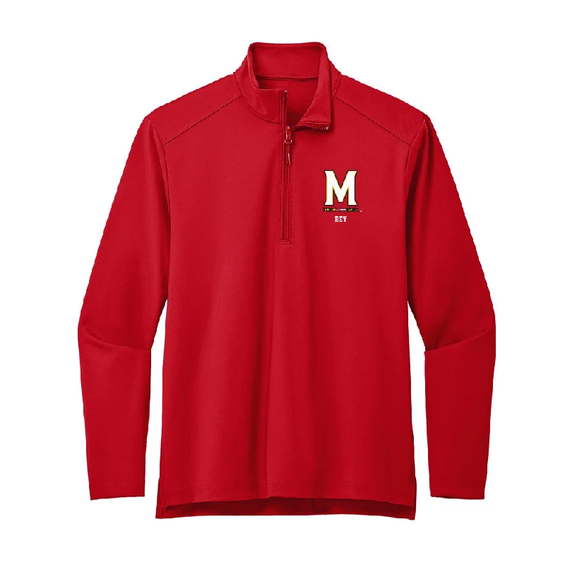 Maryland - NCAA Women's Track & Field : Kanai Bey - Premium Quarter Zip Jacket Striped Jacket Polka Dot Jacket Floral Jacket
