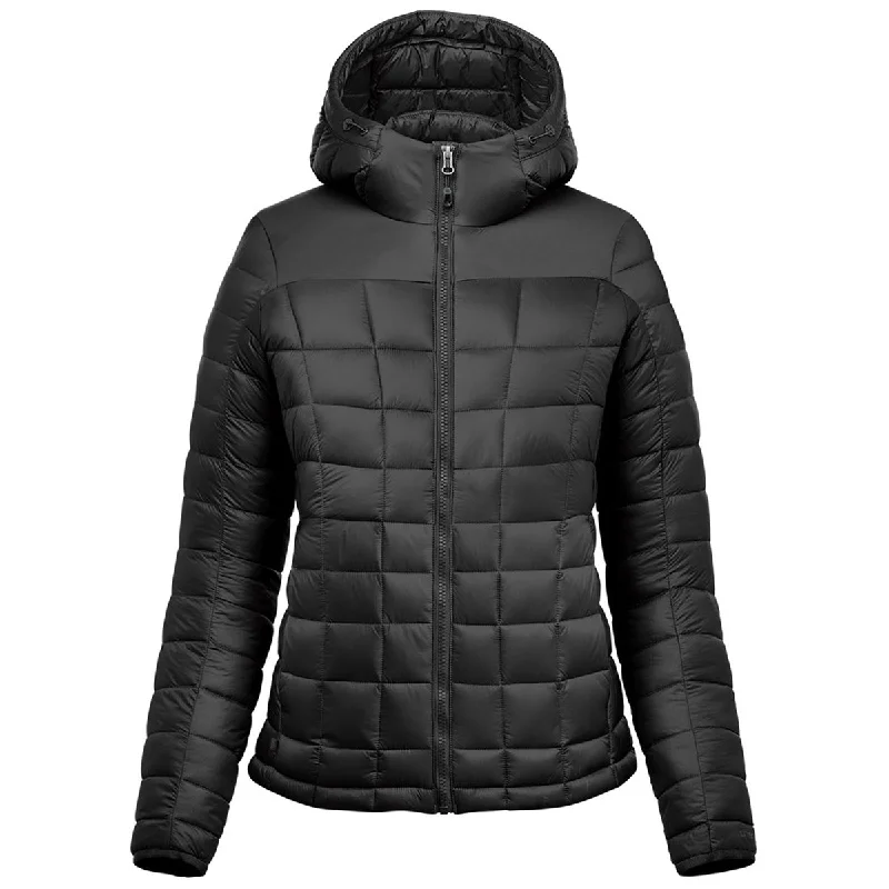 Stormtech Women's Black Tundra Thermal Jacket Trench Coat Raincoat Waterproof Jacket
