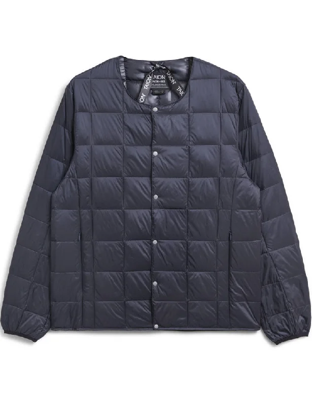 Taion Taion-104 Down Jacket Dark Navy Hoodie Zip-Up Jacket Button-Up Jacket