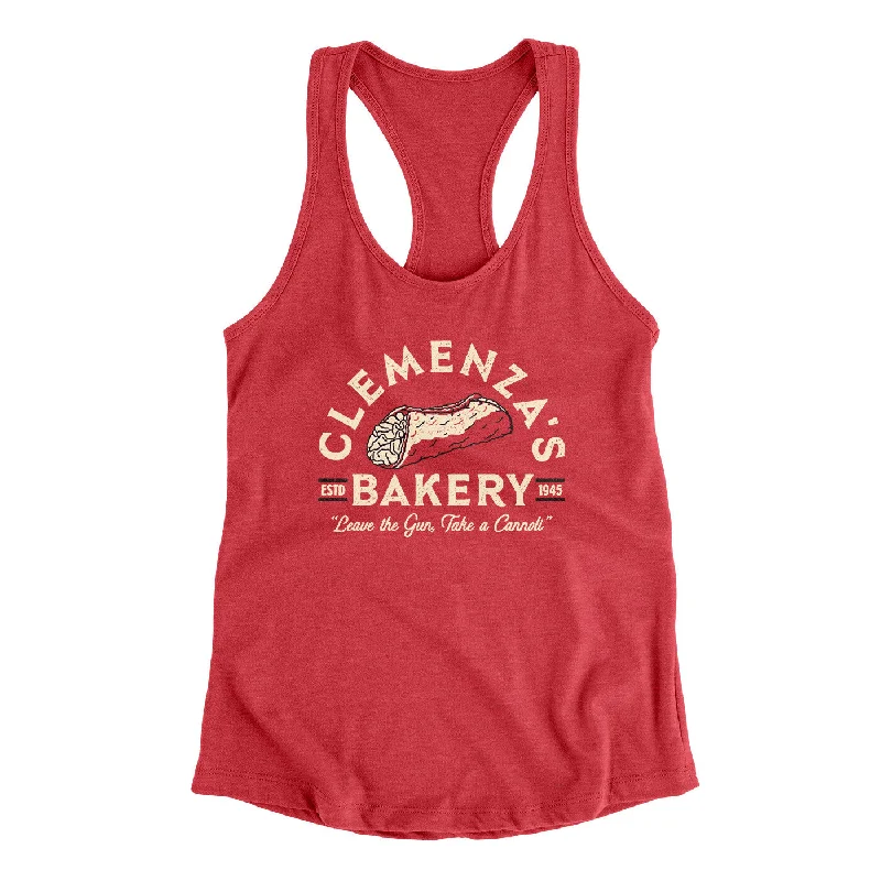 Clemenza’s Bakery Women's Racerback Tank metallic tank top