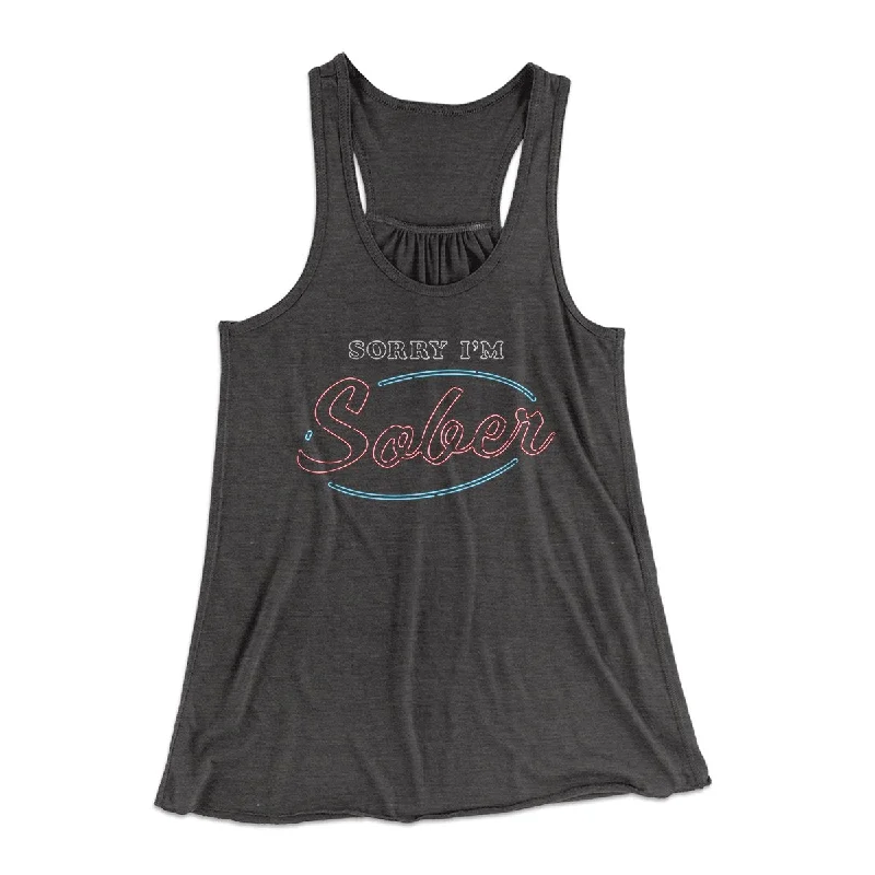 Sorry I'm Sober Women's Flowey Tank Top mesh tank top