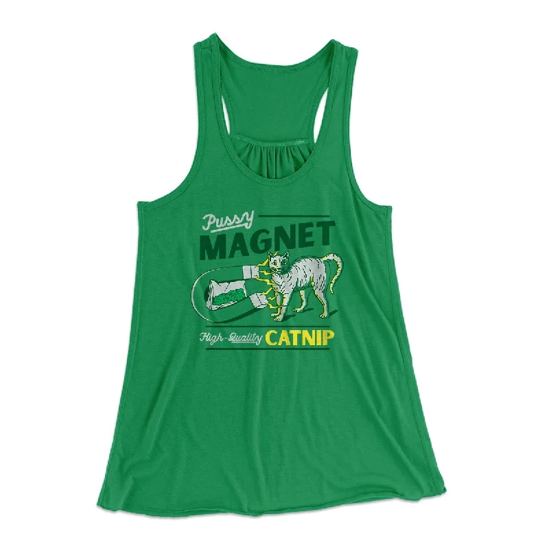 Pussy Magnet Funny Women's Flowey Tank Top lace back tank
