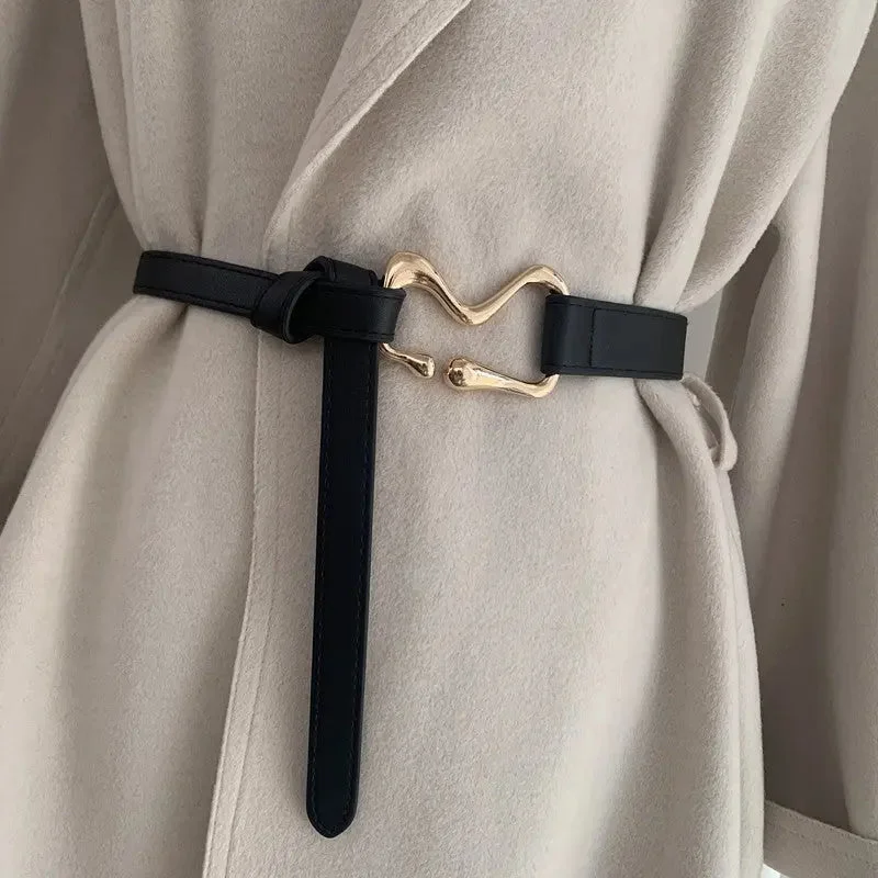 Thin Suit Coat Belt Bodycon Sheath Shift