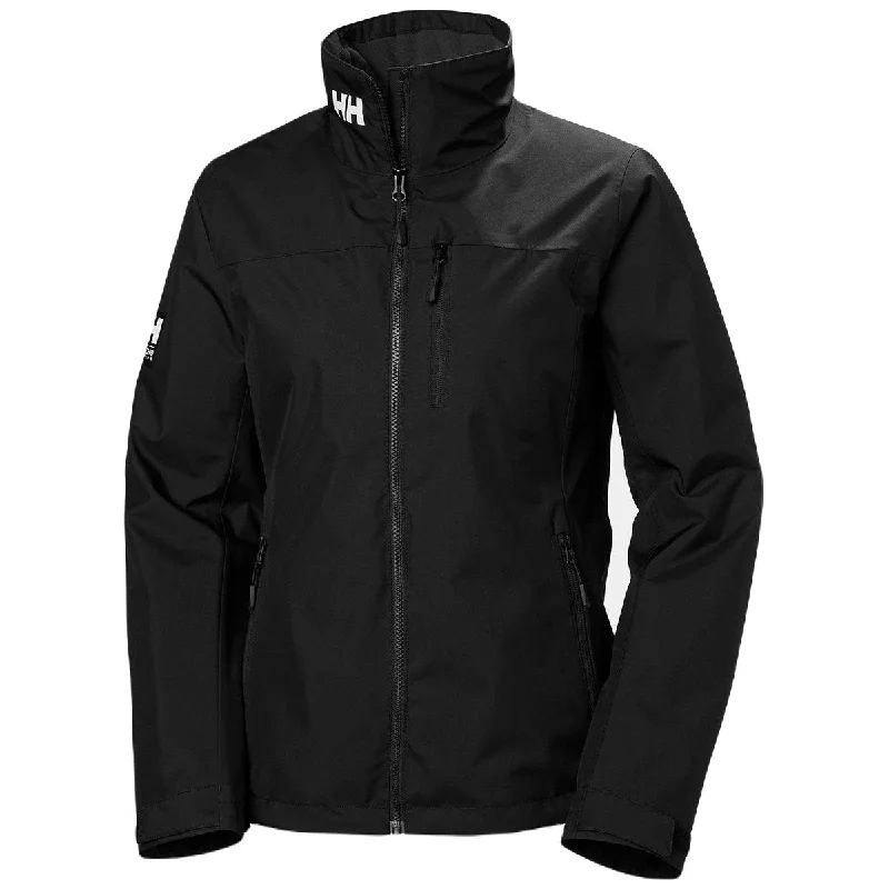 Helly Hansen Women's Black Crew Midlayer Jacket 2.0 Satin Jacket Silk Jacket Chiffon Jacket