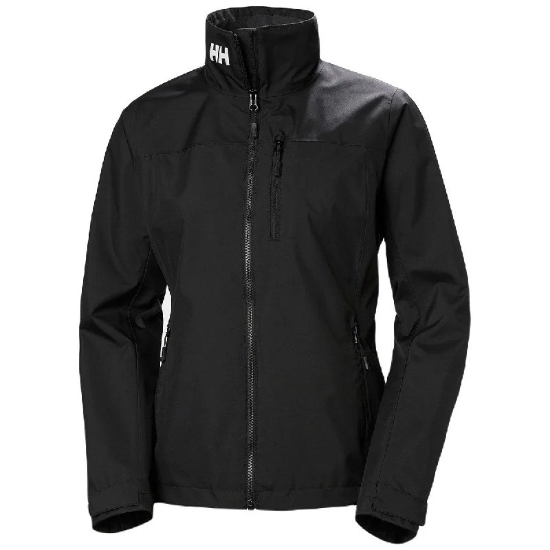 Helly Hansen Women's Black Crew Jacket 2.0 Stand-Up Collar Roll-Neck Collar Turtle Neck