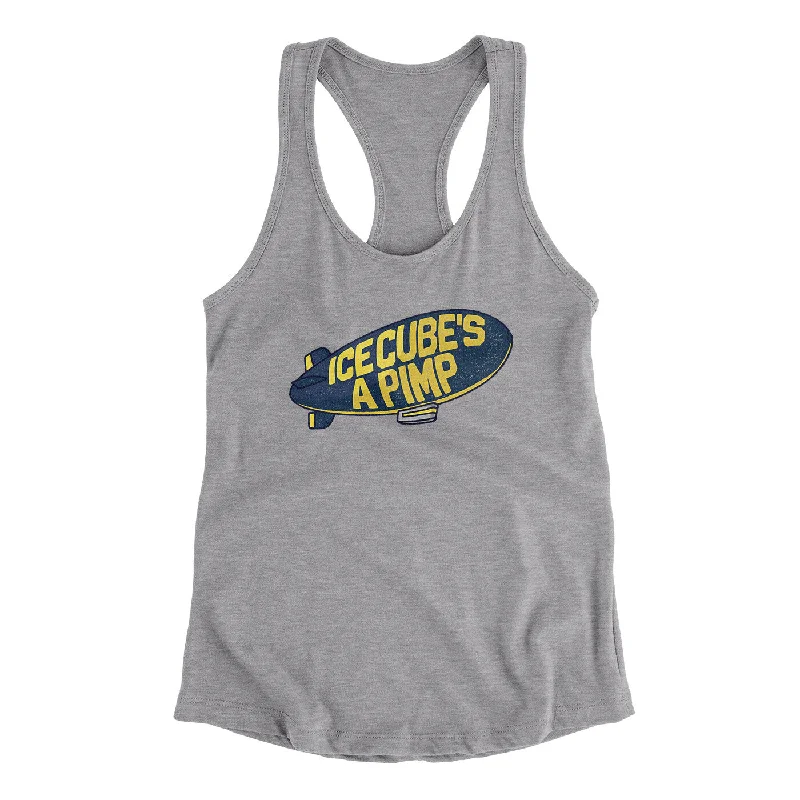 Ice Cube's A Pimp. Women's Racerback Tank lace tank top