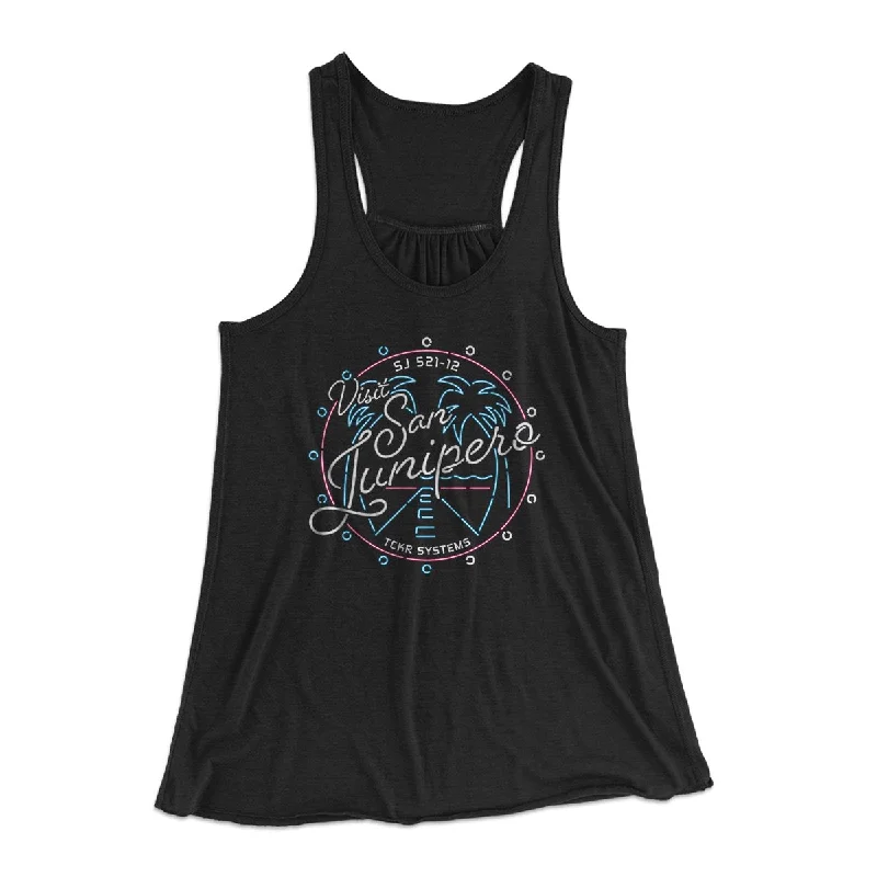 Visit San Junipero Women's Flowey Tank Top mesh tank top