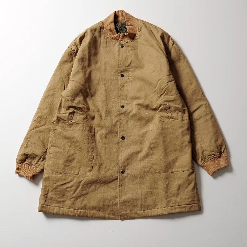 engineer reversible coat-beige- Coat Overcoat Trench Coat