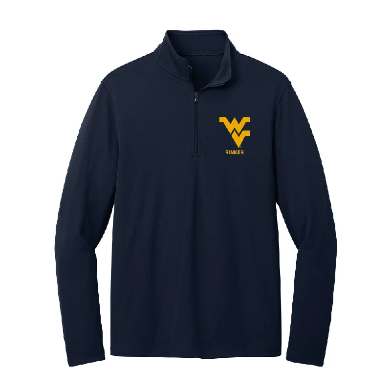 West Virginia - NCAA Women's Track & Field : Eva Rinker - Lightweight Quarter Zip Jacket Cardigan Sweater Pullover