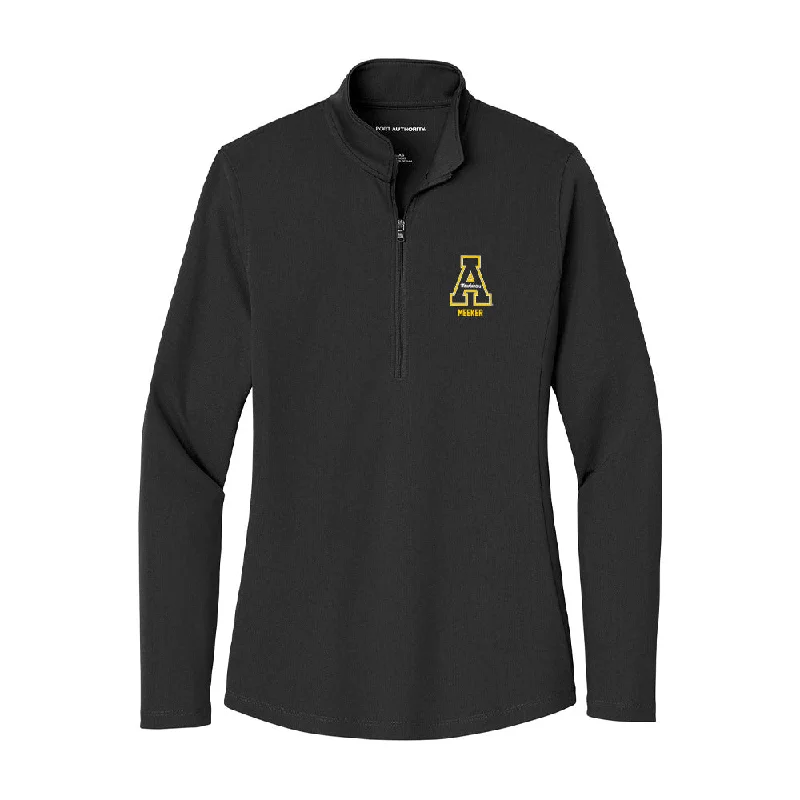 App State - NCAA Women's Track & Field : Noelle Meeker - Women's Lightweight Quarter Zip Jacket Notch Collar Peter Pan Collar Cowl Neck
