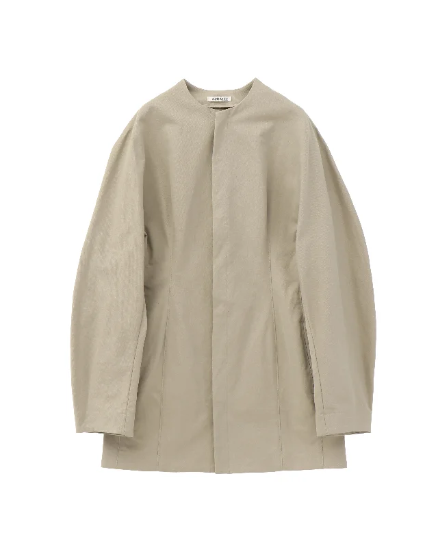 WASHED FINX CHINO HALF COAT Appliqued Beaded Sequined