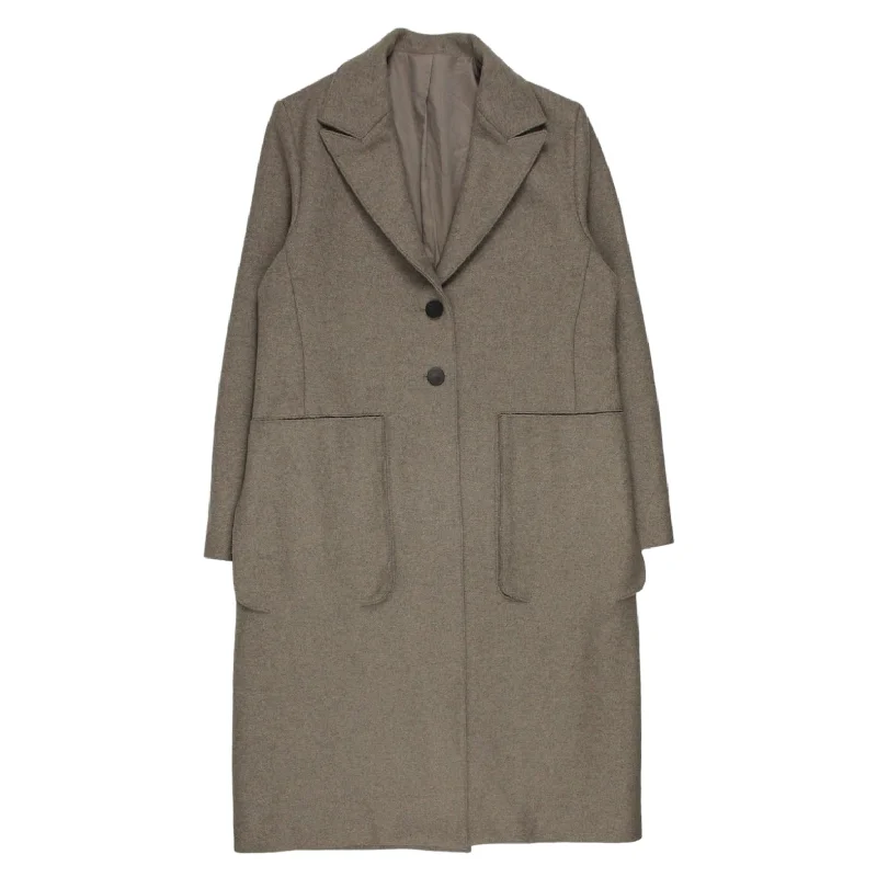 Studio Nicholson Brown 3D Pockets Long Coat Fitted Loose Oversized