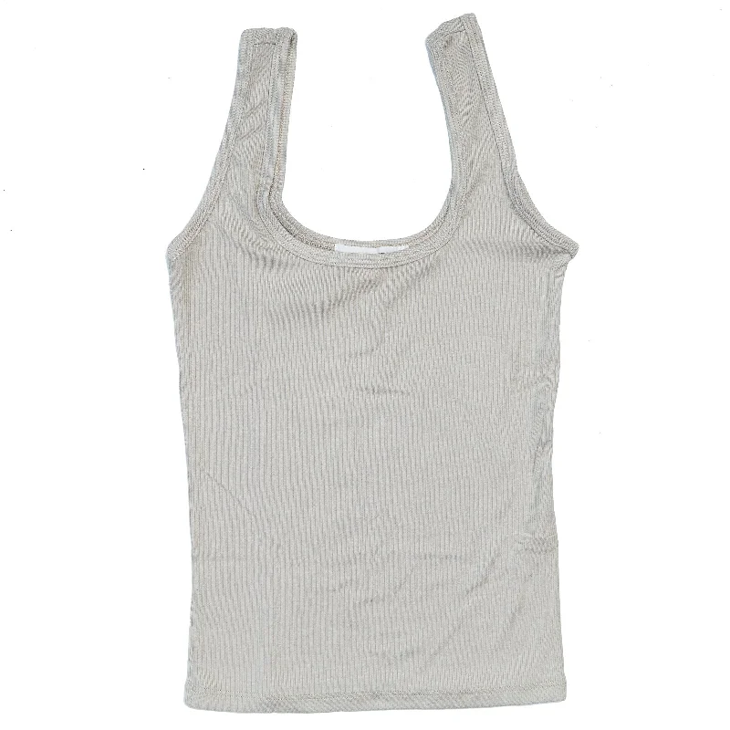 Joah Brown Scoop Neck Tank 'Dune' cutout tank top