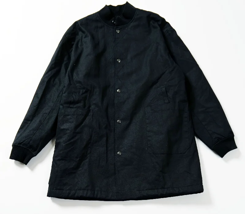 engineer reversible coat-black- Appliqued Beaded Sequined