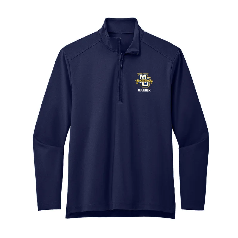 Marquette - NCAA Women's Track & Field : Kaitlyn Huebner - Premium Quarter Zip Jacket One-Shoulder Jacket Off-the-Shoulder Jacket Asymmetrical Jacket