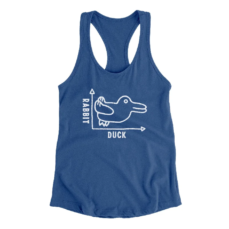 Rabbit Duck Graph Women's Racerback Tank workout tank top