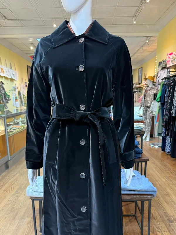 Linya Peach Effect Trench Coat Chenille Brocade Lace