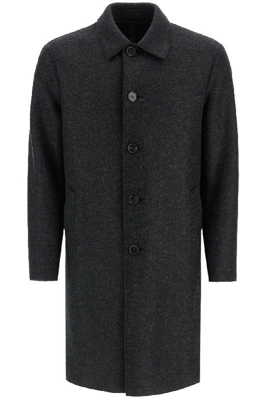 Single-breasted Pressed Wool Coat Faux Fur Real Fur Shearling