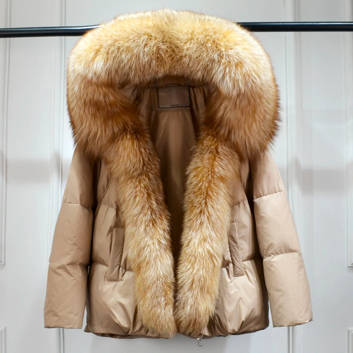 Winter Women Faux Fur Collar Thick Warm Women Hoodies Coat Houndstooth Coat Plaid Coat Tartan Coat