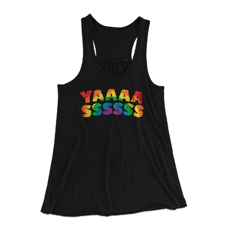 YAAASSSSSS Women's Flowey Tank Top glitter tank top