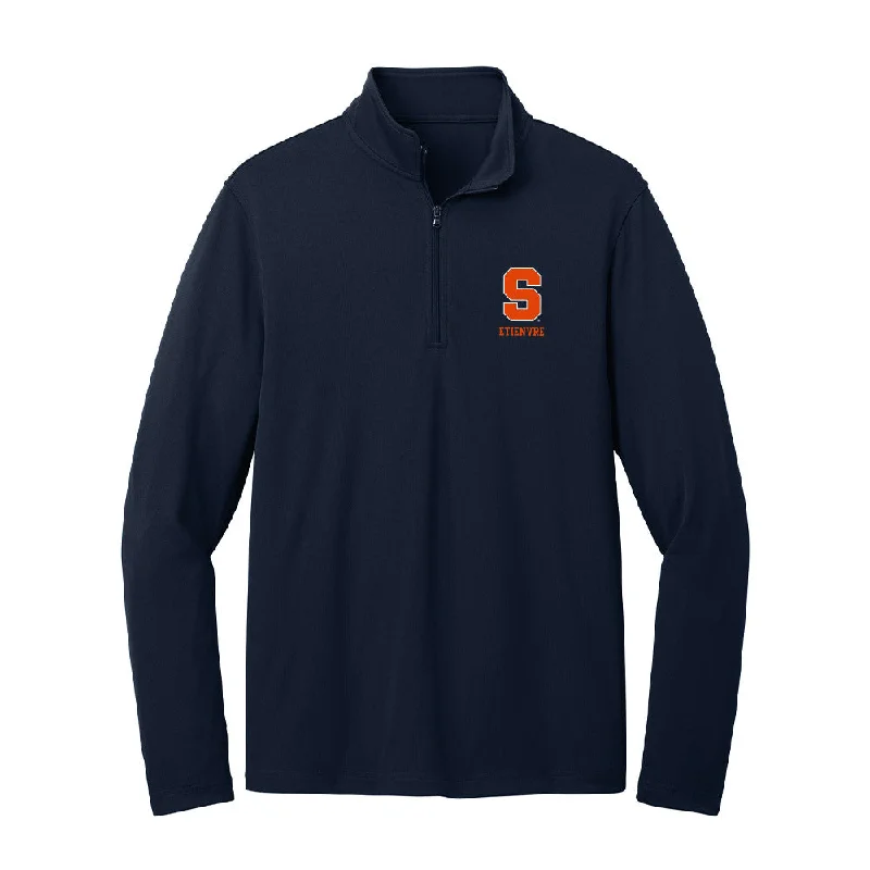 Syracuse - NCAA Women's Track & Field : Olivia Etienvre - Lightweight Quarter Zip Jacket Toggled Jacket Drawstring Jacket Belted Jacket