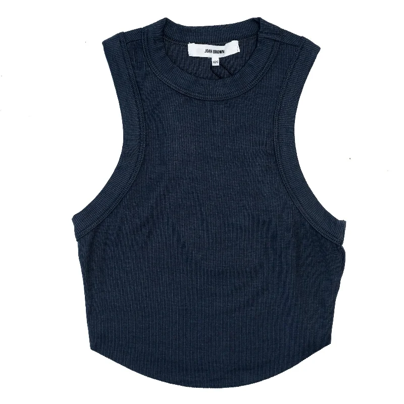 Joah Brown Body Tank 'Vintage Navy' peekaboo tank top