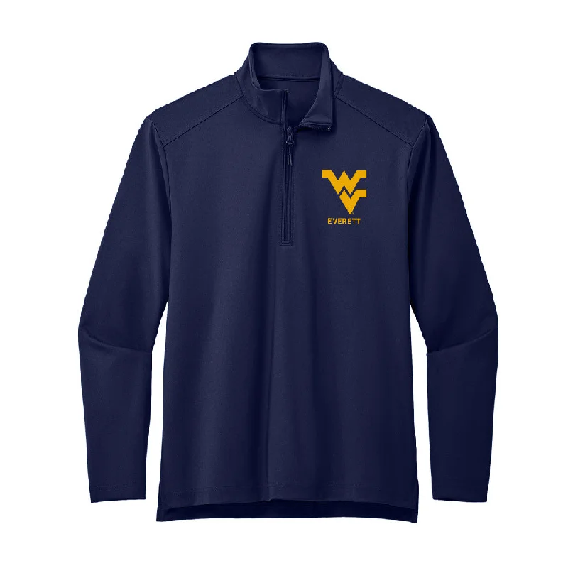West Virginia - NCAA Women's Track & Field : Izayah Everett - Premium Quarter Zip Jacket Quilted Jacket Puffer Jacket Insulated Jacket