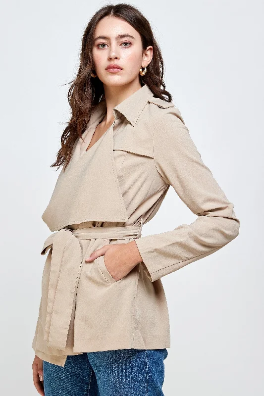 Elegant Trench Coat Parka Down Jacket Wool Coat