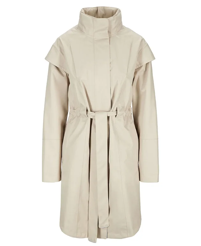 Monsun Coat - Sand Three-Quarter Sleeve Elbow Sleeve Wrist Sleeve
