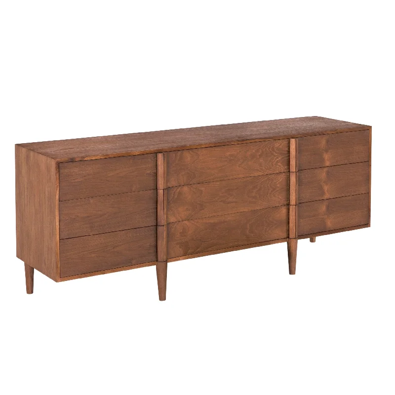 Briar Dresser - Elegant Teak Wood Storage Solution with Clear Coat Satin Finish for Modern Spaces Anorak Windbreaker Fleece
