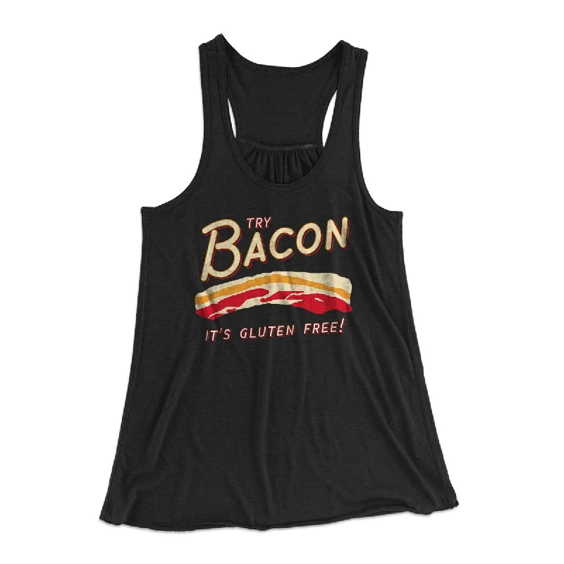 Try Bacon Women's Flowey Tank Top low neck tank