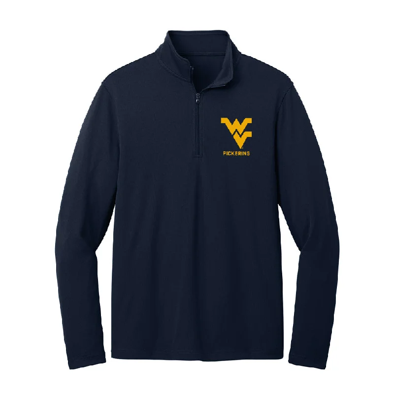 West Virginia - NCAA Women's Track & Field : Cate Pickering - Lightweight Quarter Zip Jacket Hoodie Zip-Up Jacket Button-Up Jacket
