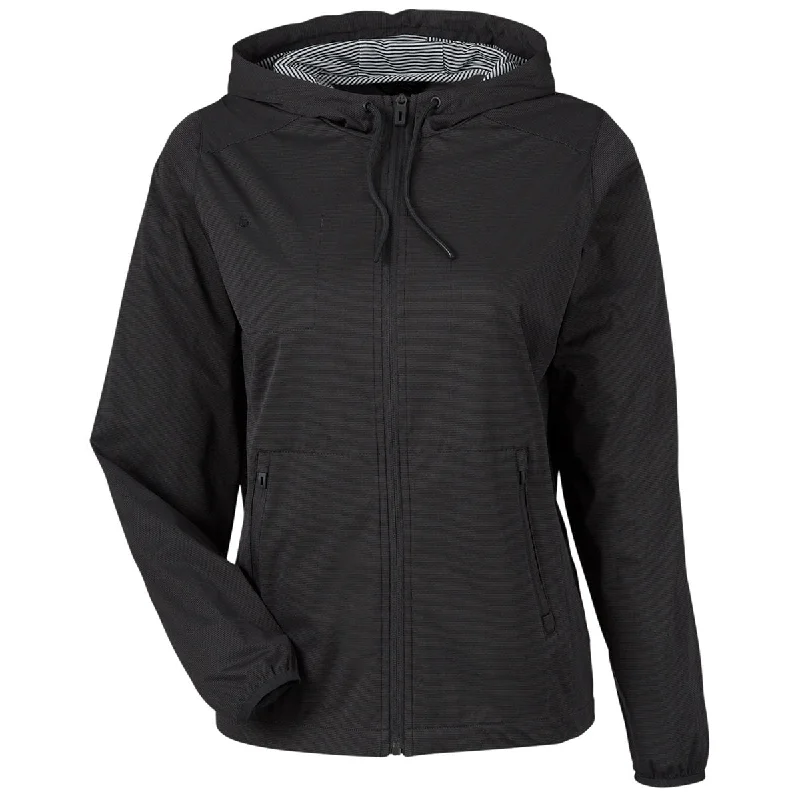 North End Women's Black Heather Network Lightweight Jacket Tailored Jacket Straight Jacket A-Line Jacket