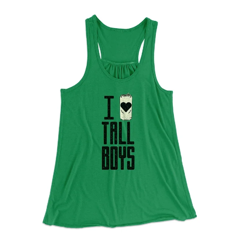 I Love Tall Boys Women's Flowey Tank Top lime green tank