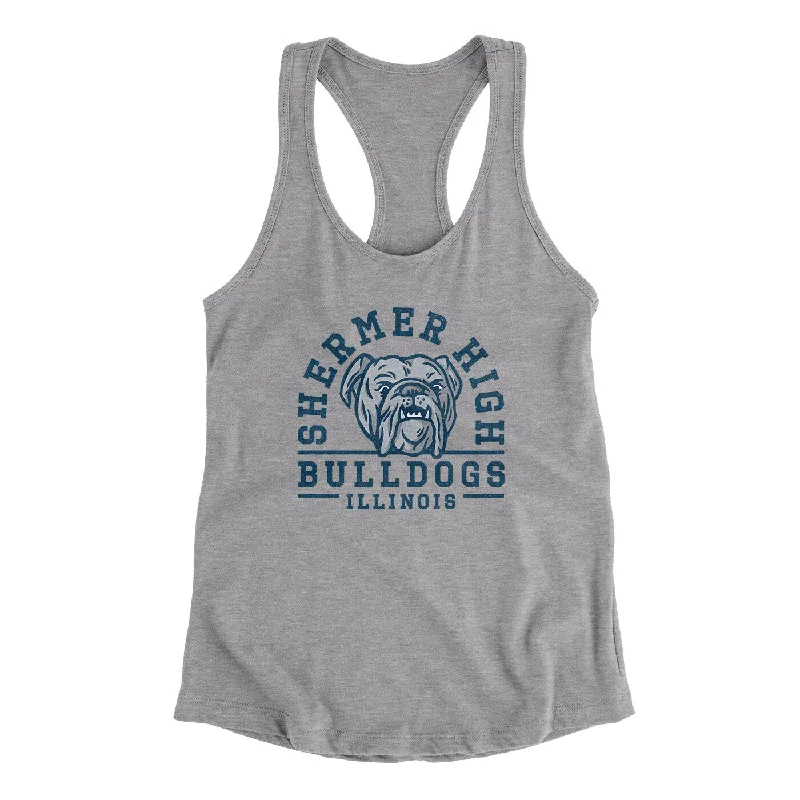 Shermer High Bulldogs Women's Racerback Tank athletic tank top