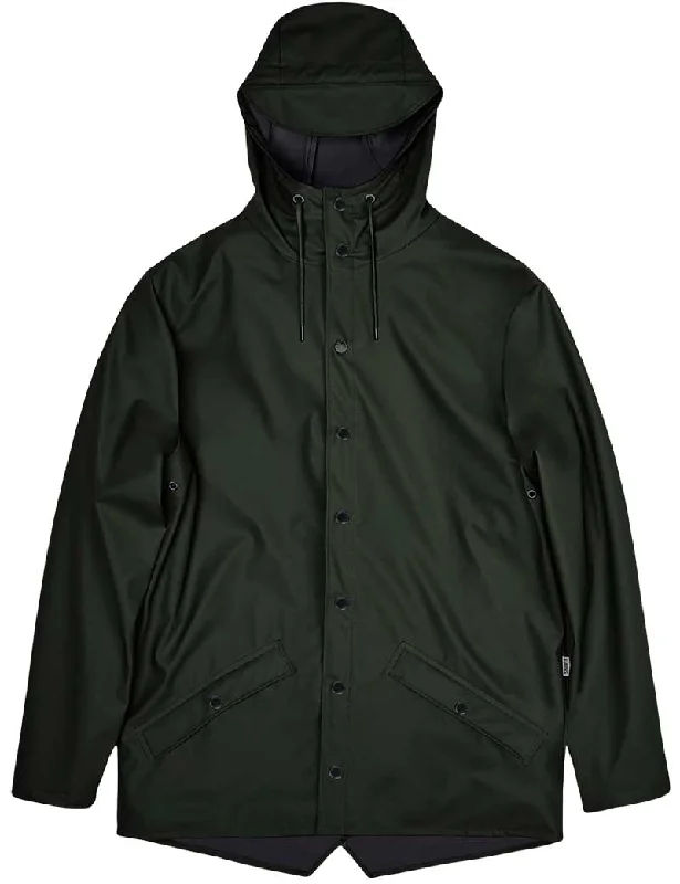 Rains Waterproof Jacket Green 12010 Print Jacket Jacquard Jacket Embroidered Jacket