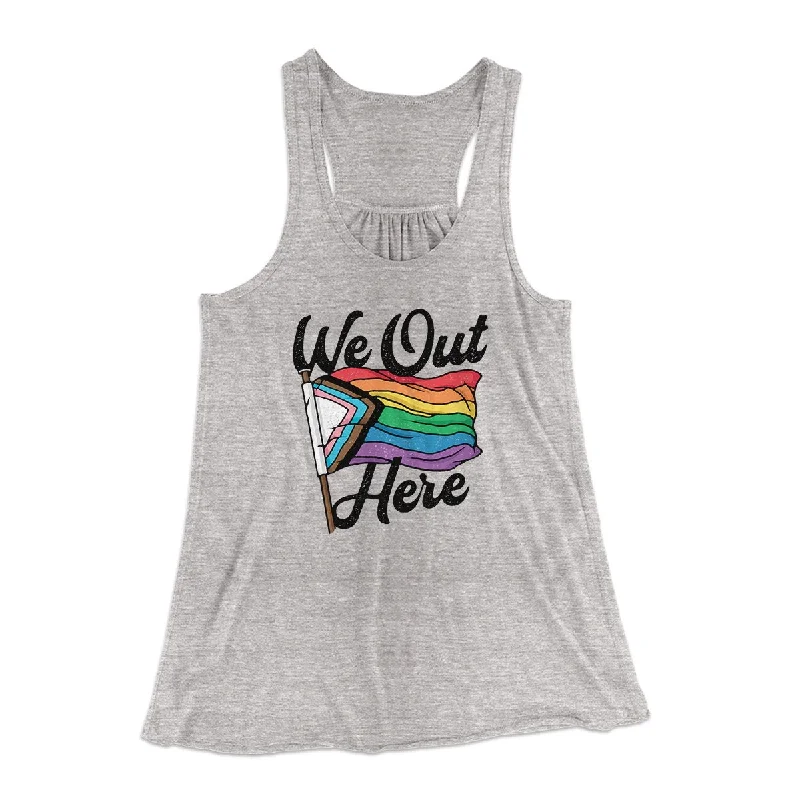 We Out Here Women's Flowey Tank Top beige tank top
