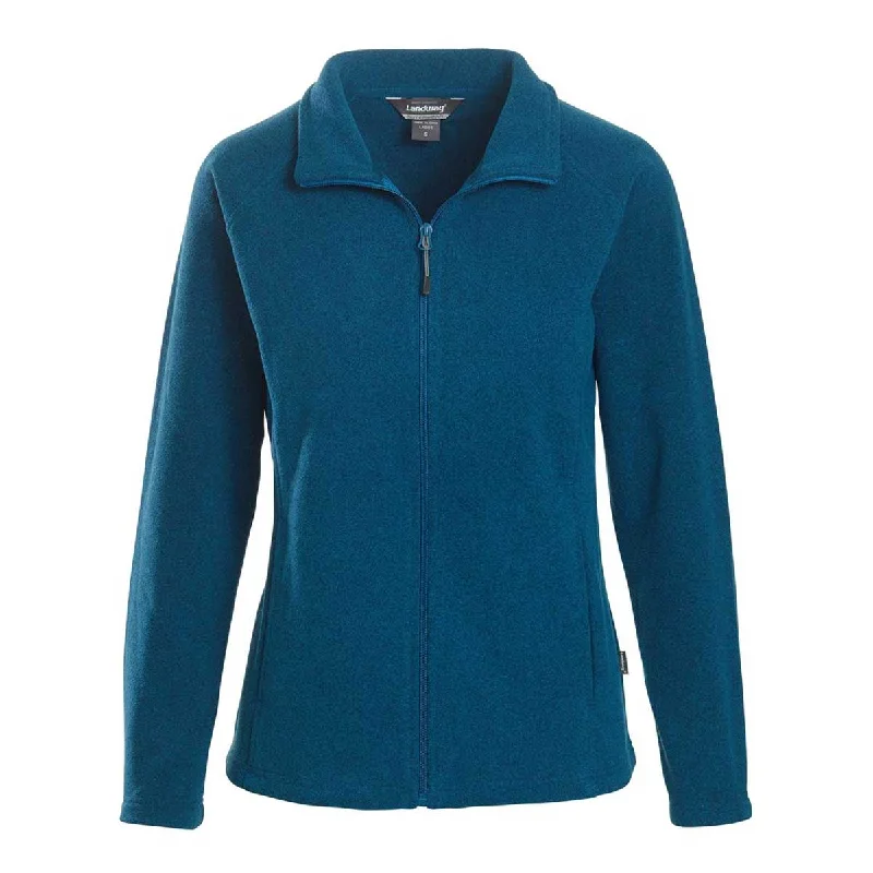 Landway Women's Heather Blue Sonoma Microfleece Jacket Print Jacket Jacquard Jacket Patchwork Jacket