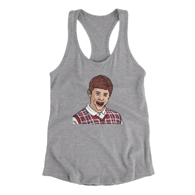 Bad Luck Brian Meme Funny Women's Racerback Tank crew neck tank