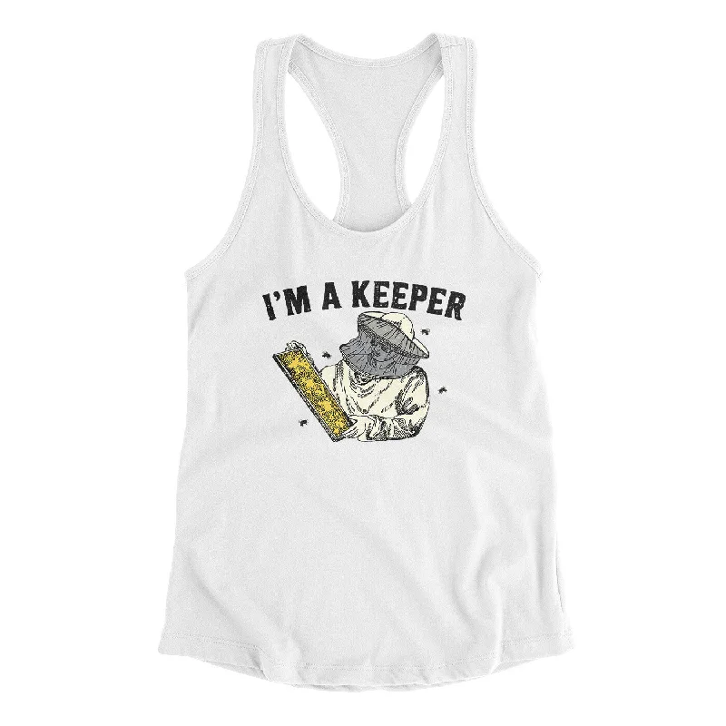 I'm A Keeper Women's Racerback Tank cotton tank top