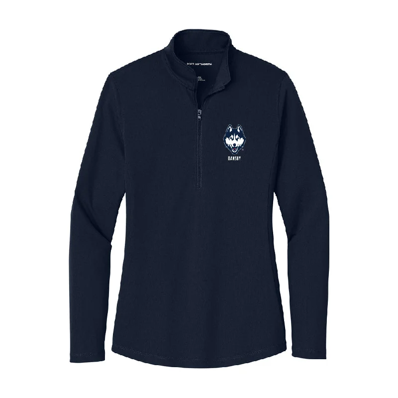 UConn - NCAA Women's Track & Field : Mia Dansby - Women's Lightweight Quarter Zip Jacket Satin Jacket Silk Jacket Chiffon Jacket