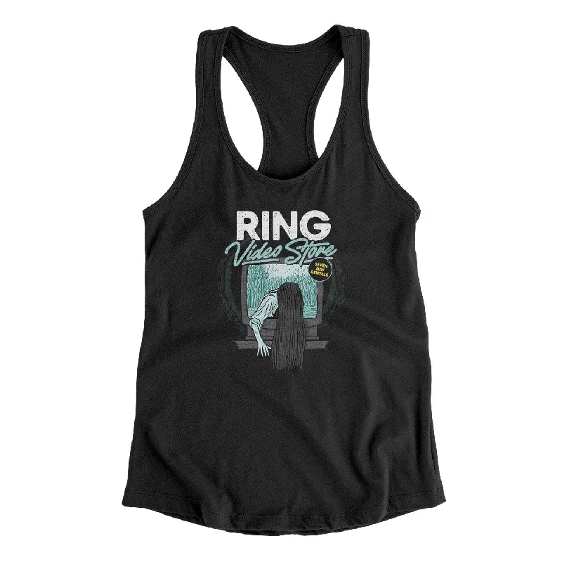 Ring Video Store Women's Racerback Tank bronze tank top