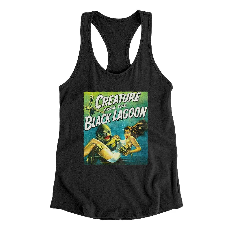 Creature Of The Black Lagoon Women's Racerback Tank teal tank top