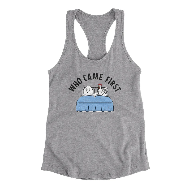 Who Came First Women's Racerback Tank scoop neck tank