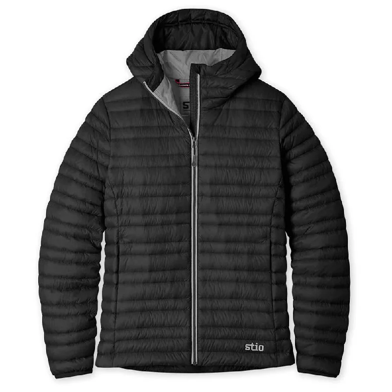 Stio Women's Abyss Pinion Down Hooded Jacket Satin Fabric Silk Fabric Chiffon Fabric