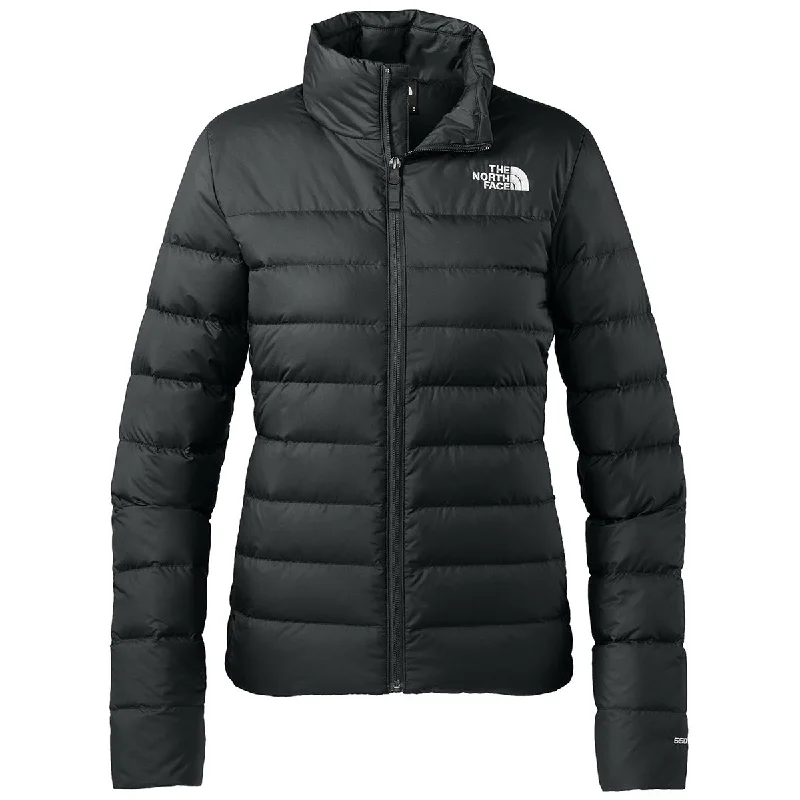 The North Face Women's TNF Black Down Hybrid Jacket Denim Fabric Leather Fabric Suede Fabric