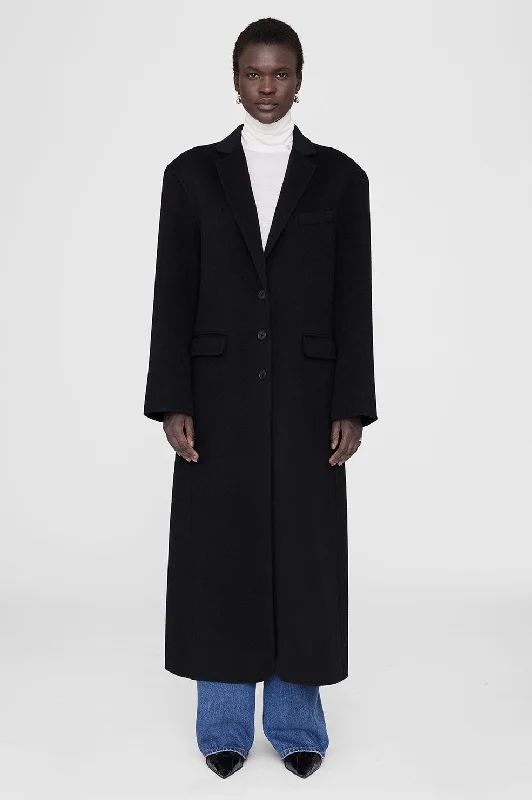 Quinn Coat - Black Cashmere Blend