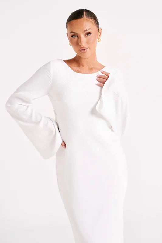 Fernanda Long Sleeve Maxi Dress - White