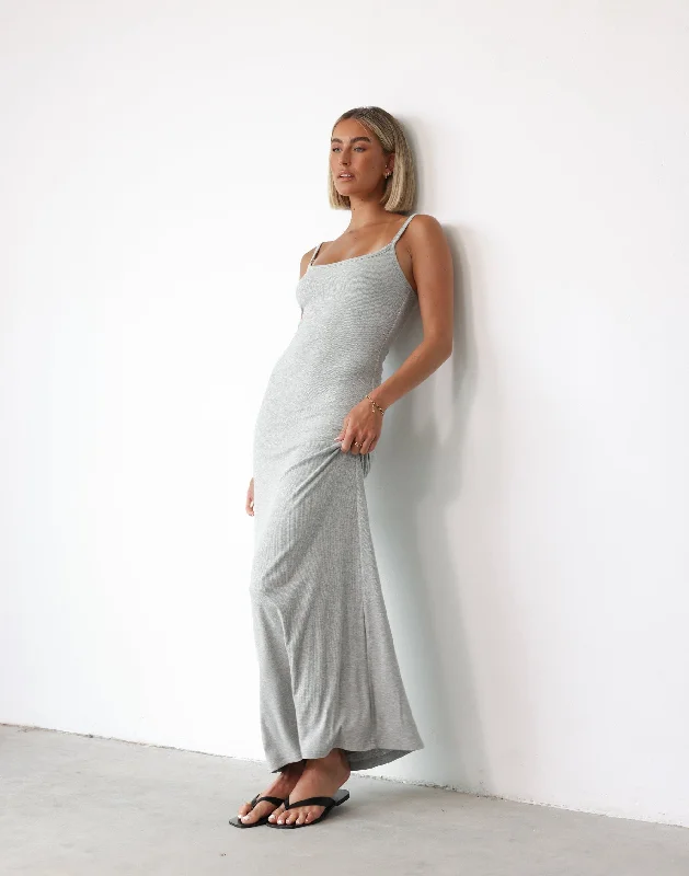 Helia Maxi Dress (Grey Marle)